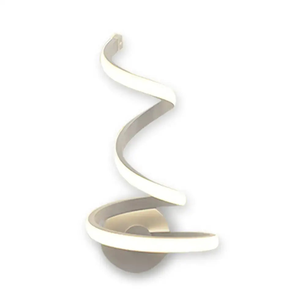 Silver Spiral Wall Sconce