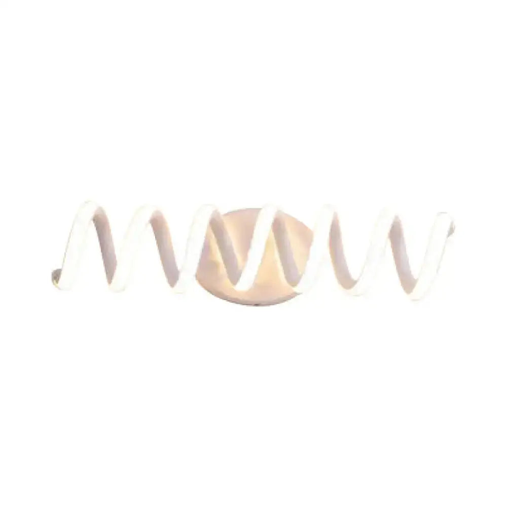 Silver Spiral Wall Sconce