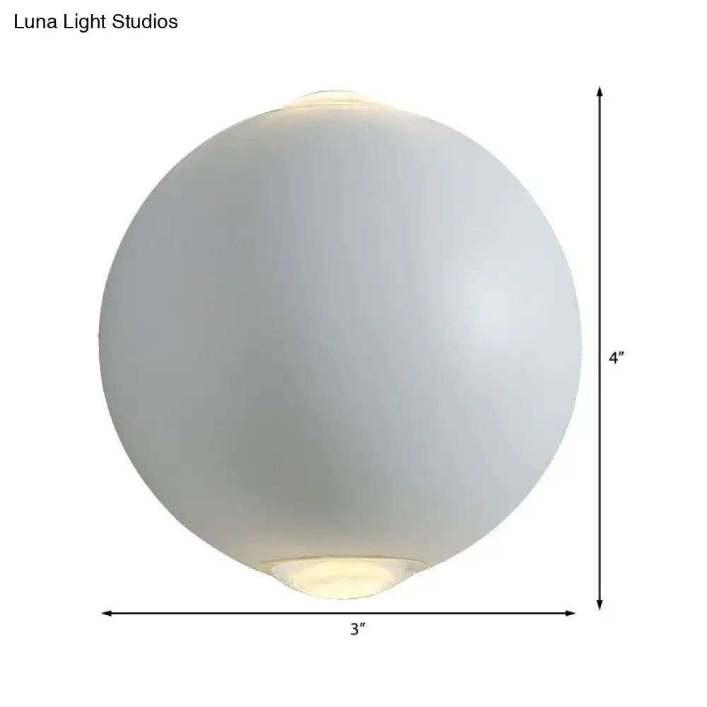 White Spherical Outdoor Sconce