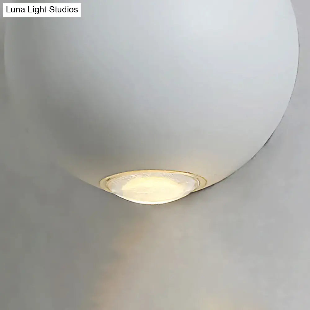 White Spherical Outdoor Sconce