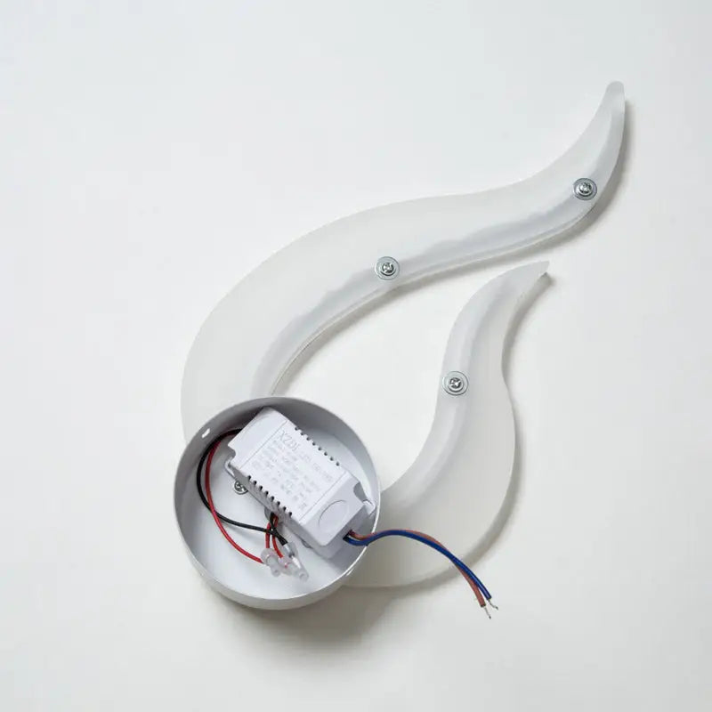 White Spiral LED Sconce