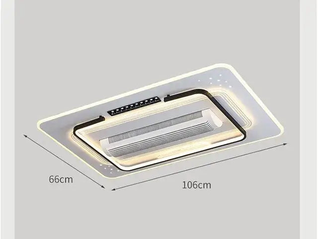 White Square LED Fan