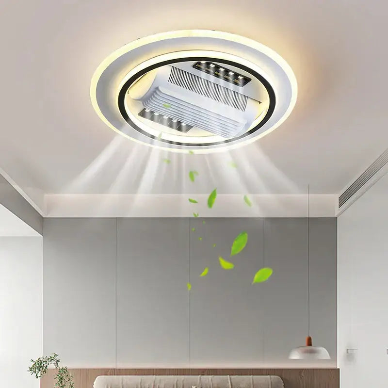 White Square LED Fan