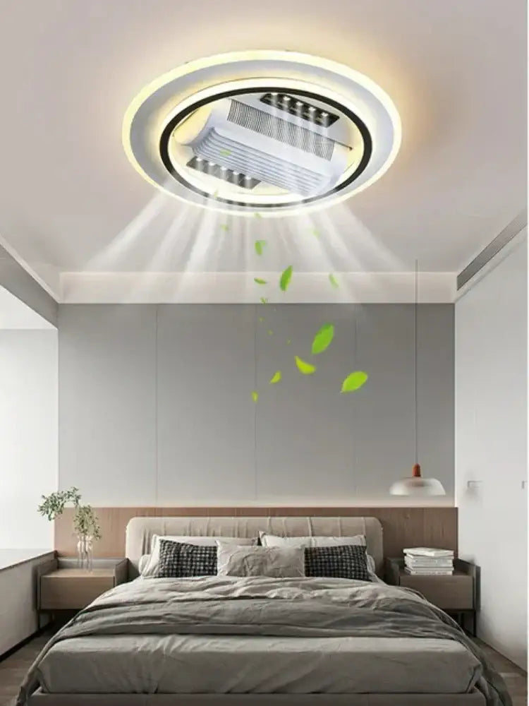 White Square LED Fan
