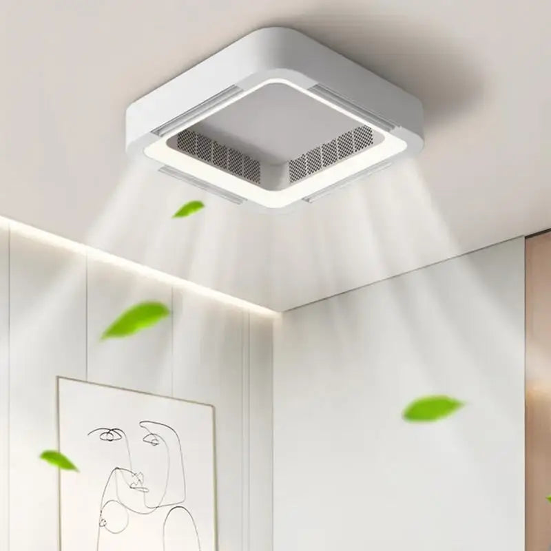 White Square Bladeless Fan