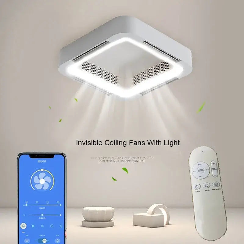 White Square Bladeless Fan