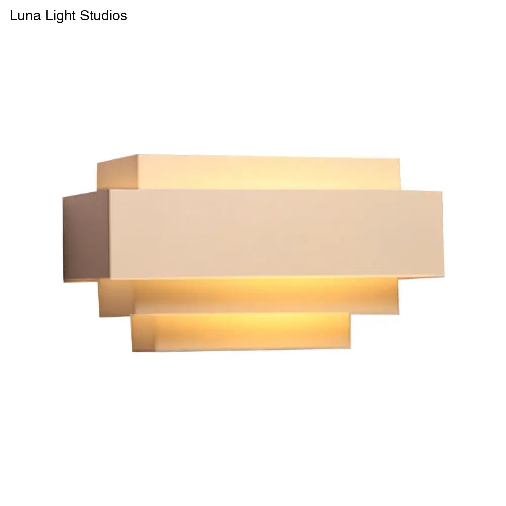 White Rectangle Wall Lamp
