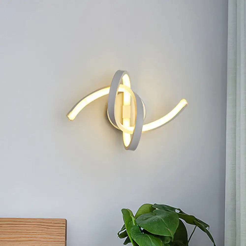 White Treble Clef Wall Sconce