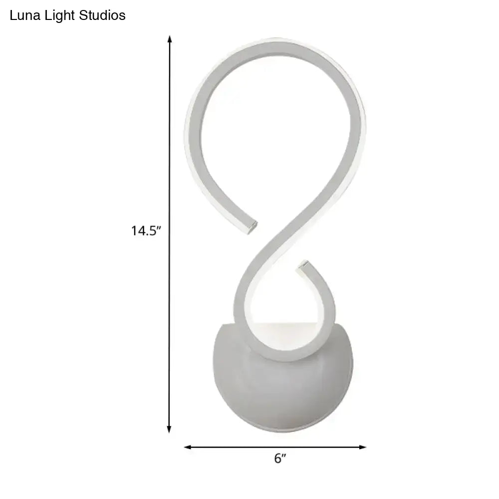 White Twist Wall Lamp