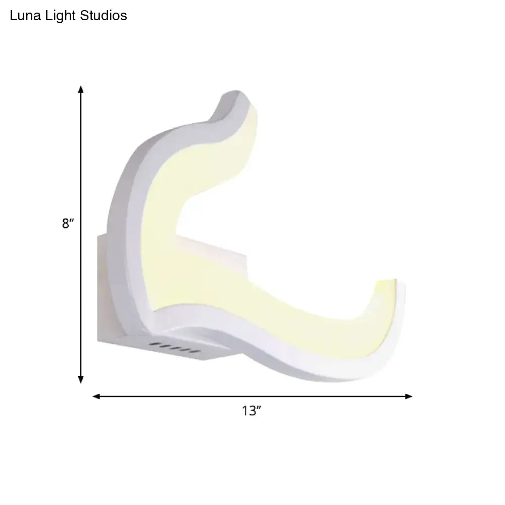 White U-Shaped Wall Sconce