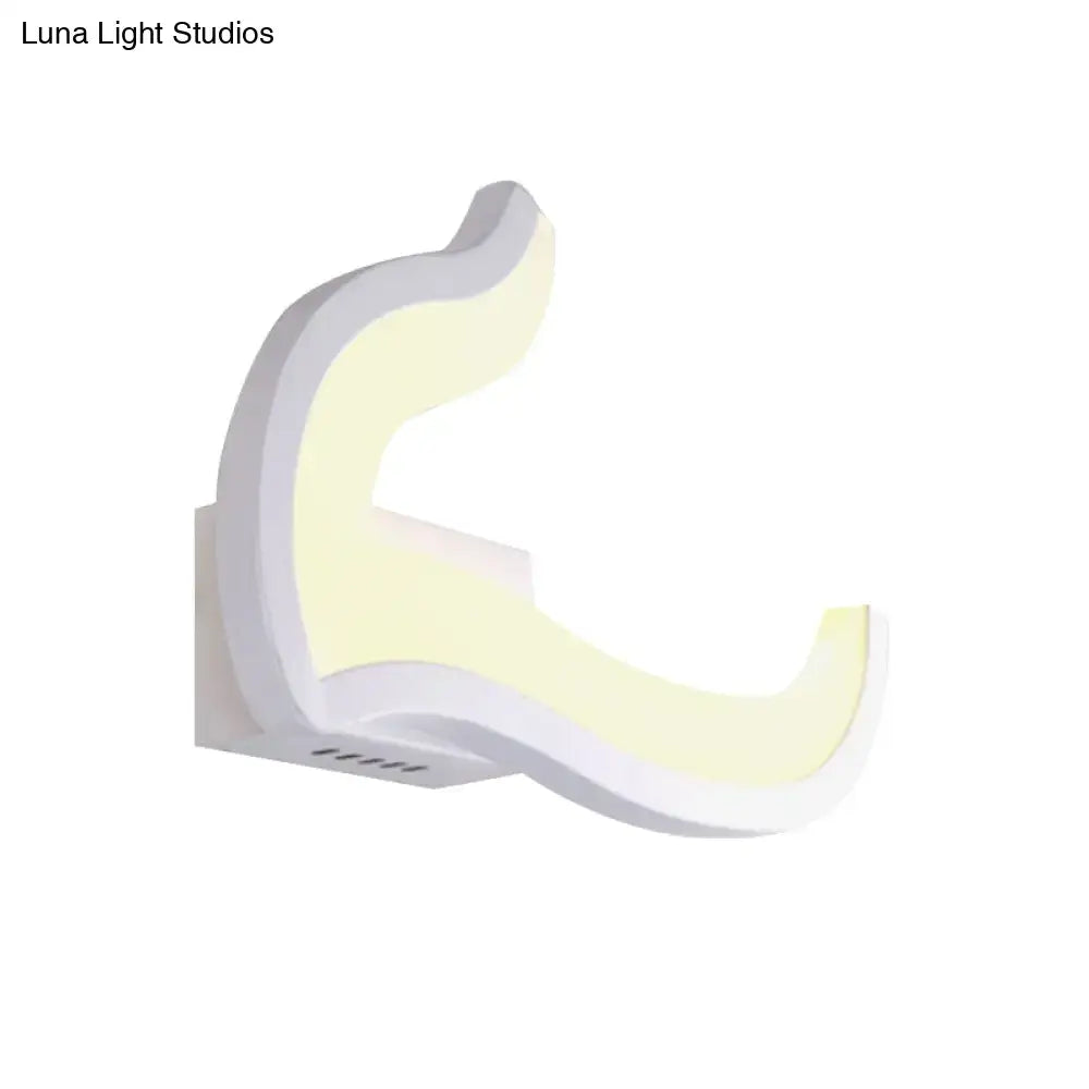 White U-Shaped Wall Sconce