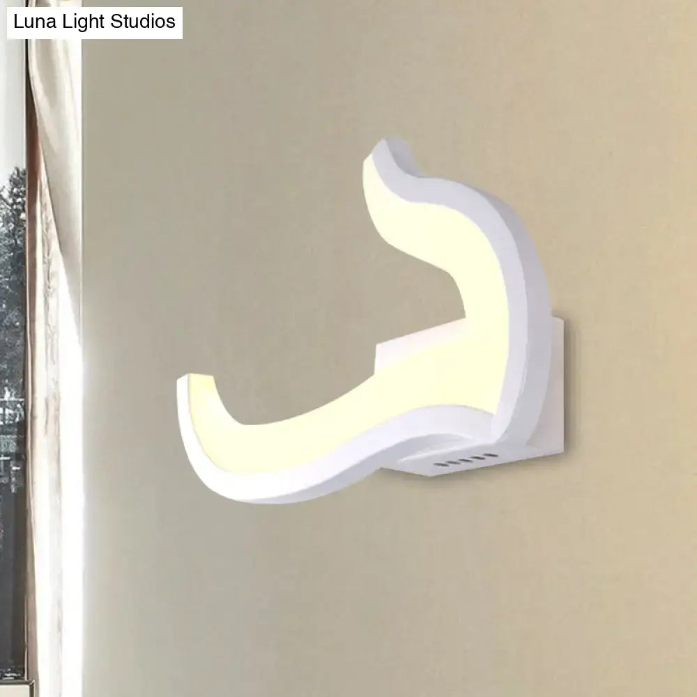 White U-Shaped Wall Sconce