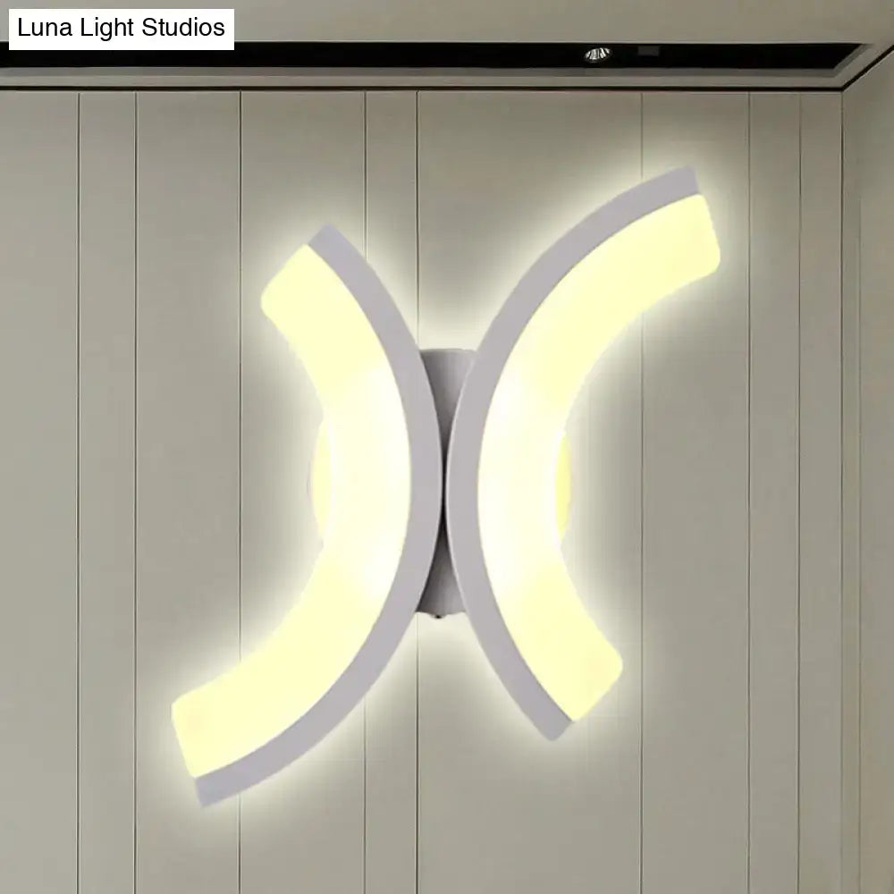 White U-Shaped Wall Sconce