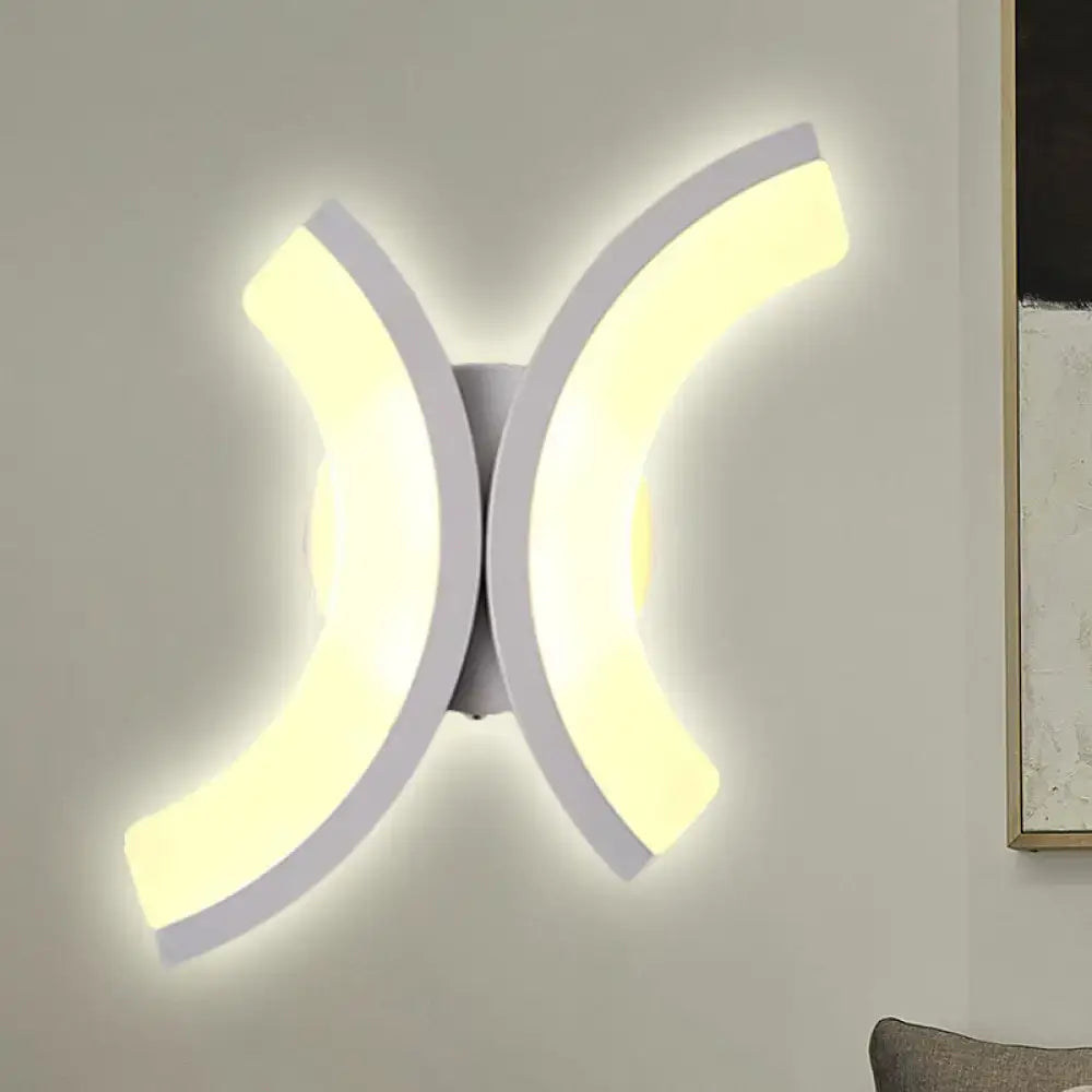 White U-Shaped Wall Sconce