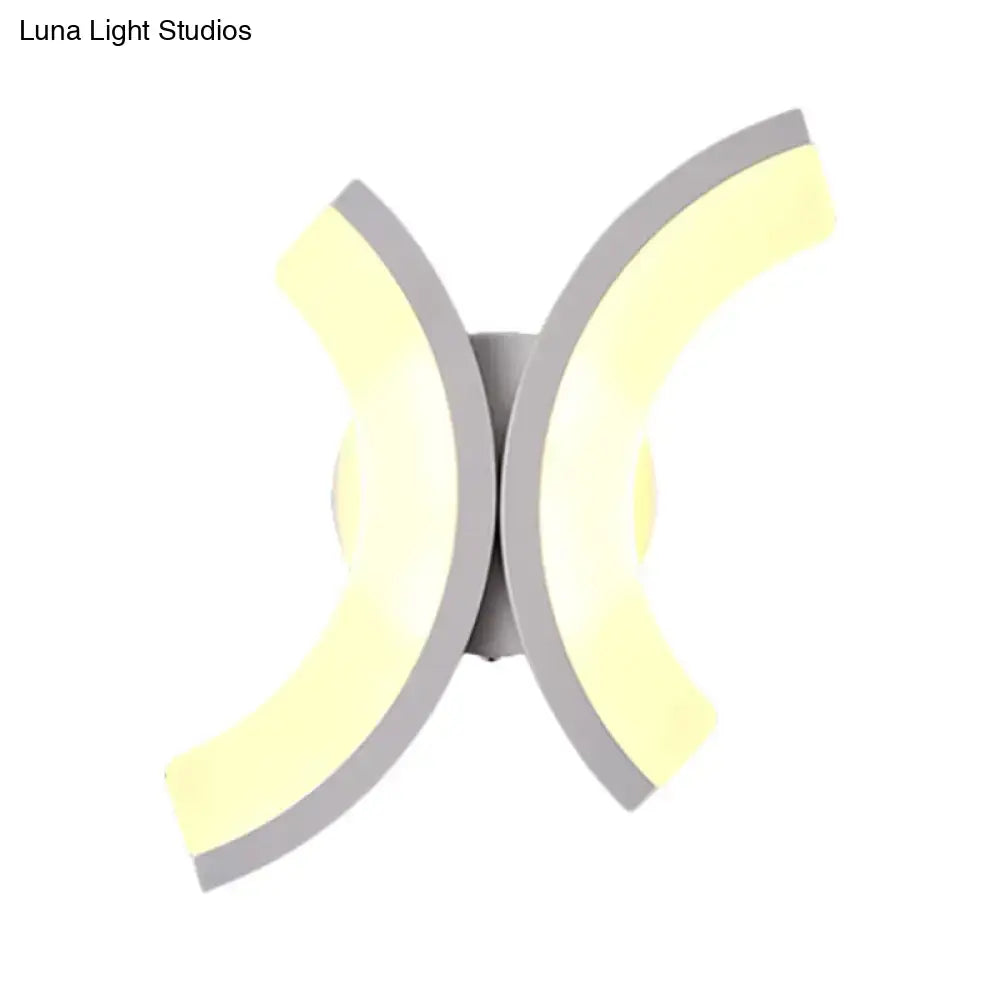 White U-Shaped Wall Sconce
