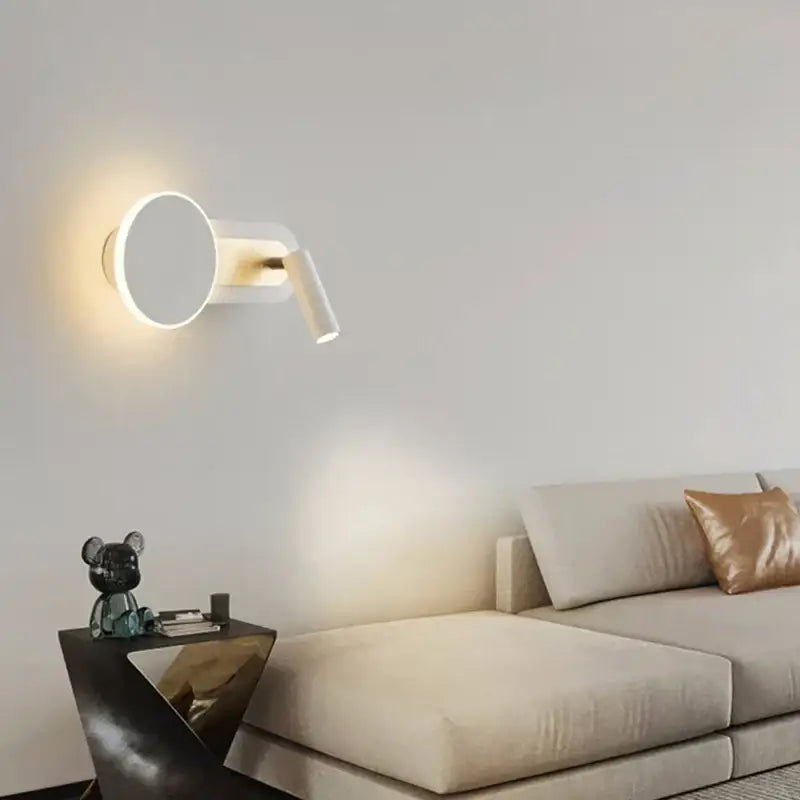 White Adjustable Spotlight Wall Light 8W