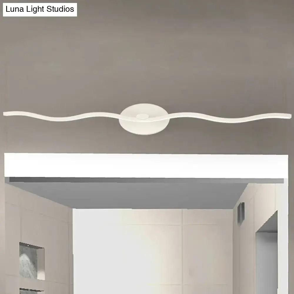 White Wave Vanity Light