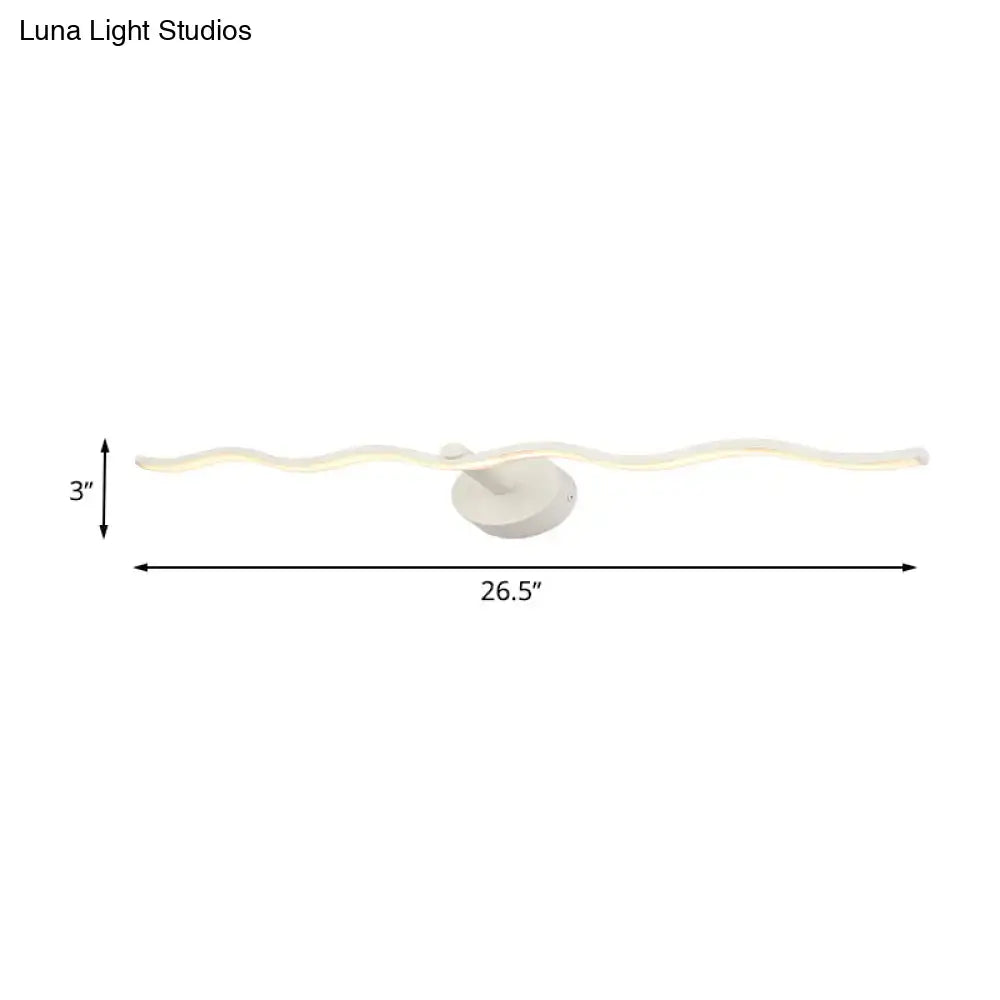 White Wave Vanity Light