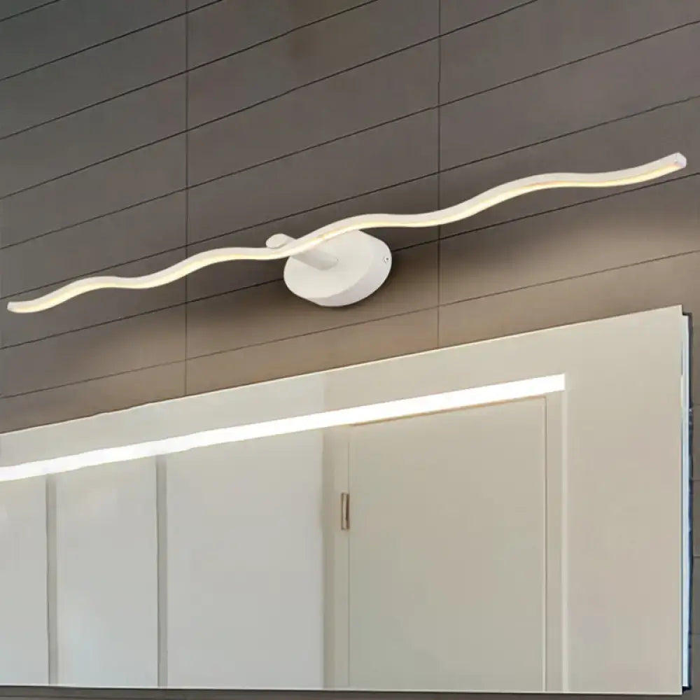 White Wave Vanity Light