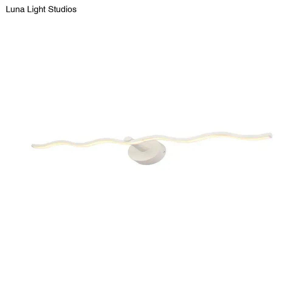 White Wave Vanity Light