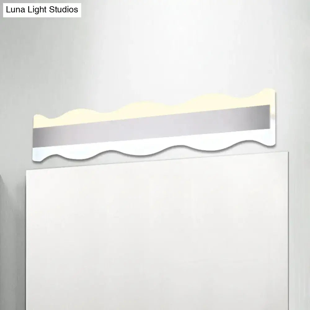 White Wave LED Sconce Acrylic Two-Size