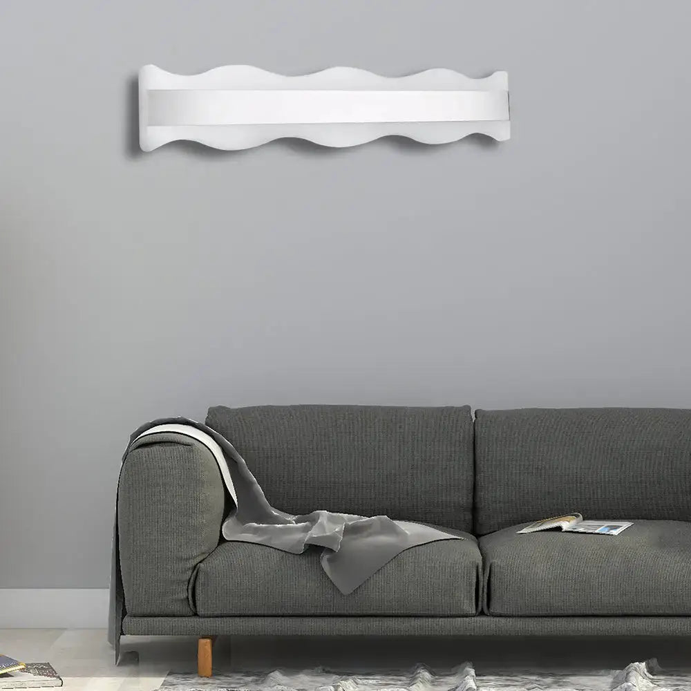 White Wave LED Sconce Acrylic Two-Size