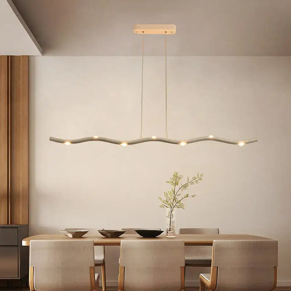 White Wave Metal Pendant