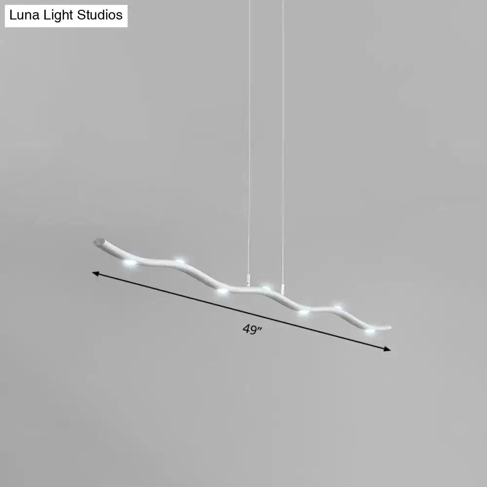 White Wave Metal Pendant