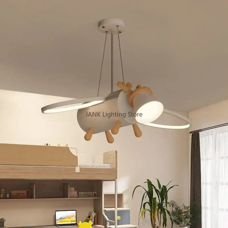 Wooden Deer Pendant Light
