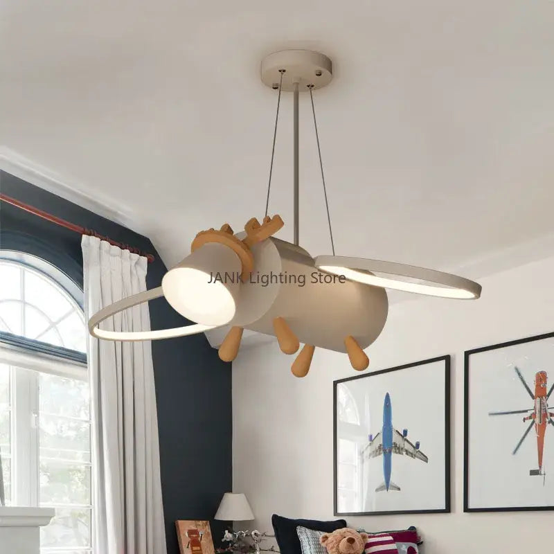 Wooden Deer Pendant Light
