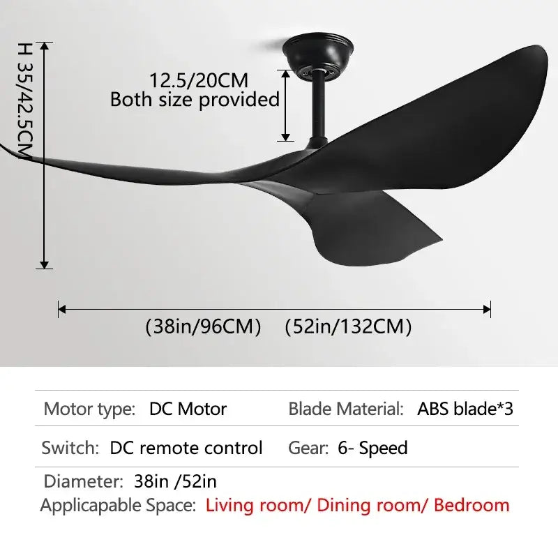 White Wood Grain Ceiling Fan