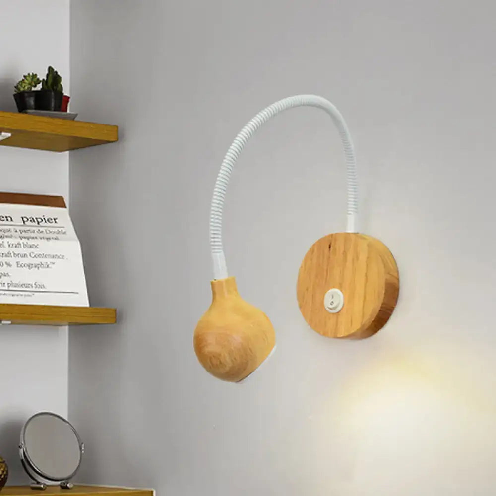 White Wood Reading Nook Sconce