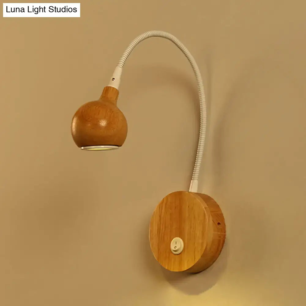 White Wood Reading Nook Sconce