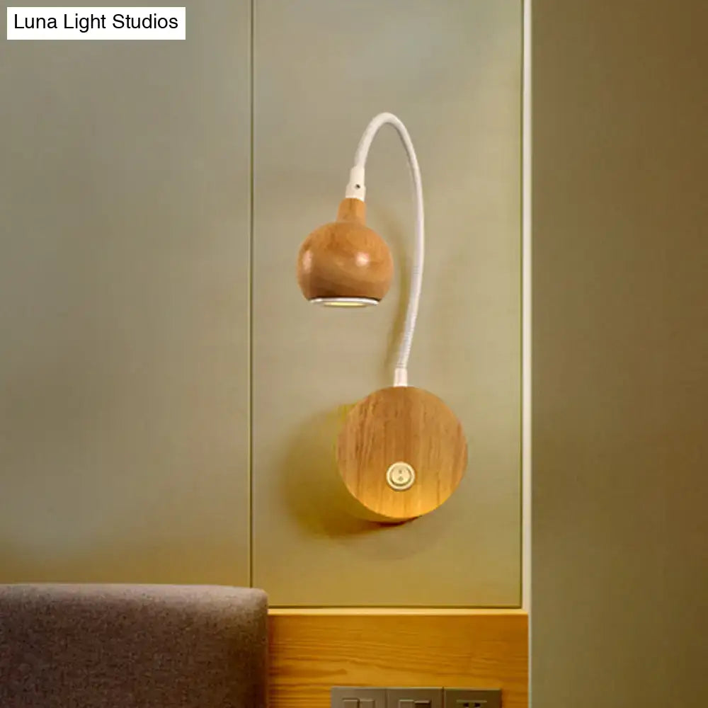 White Wood Reading Nook Sconce