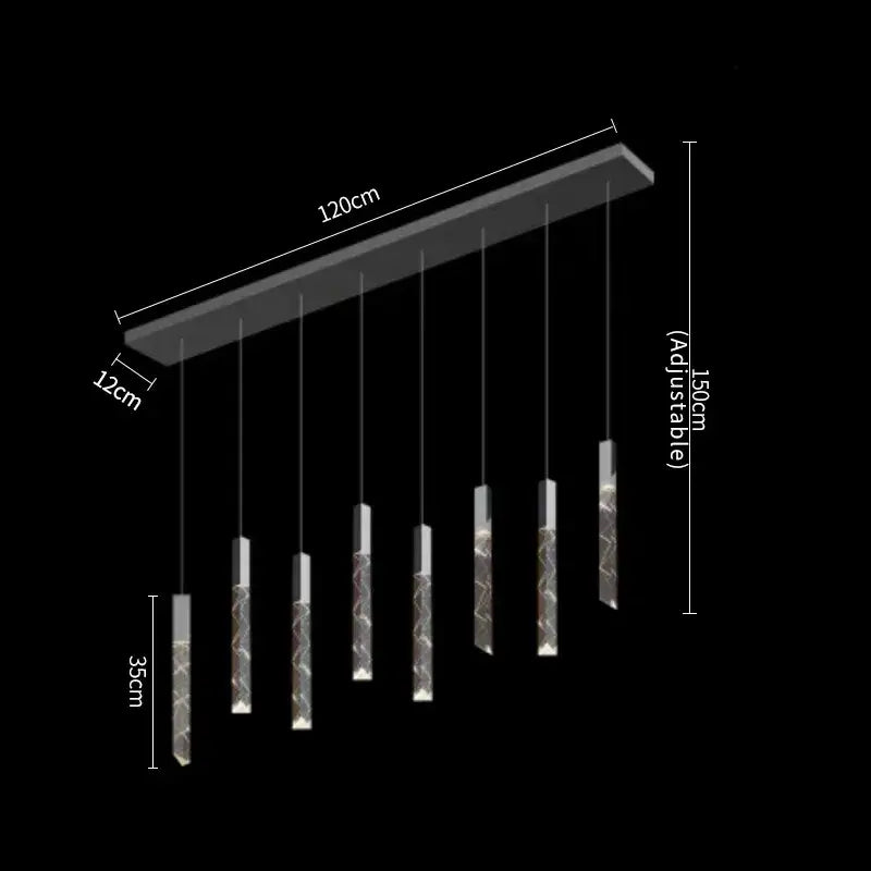 Crystal Column LED Chandelier