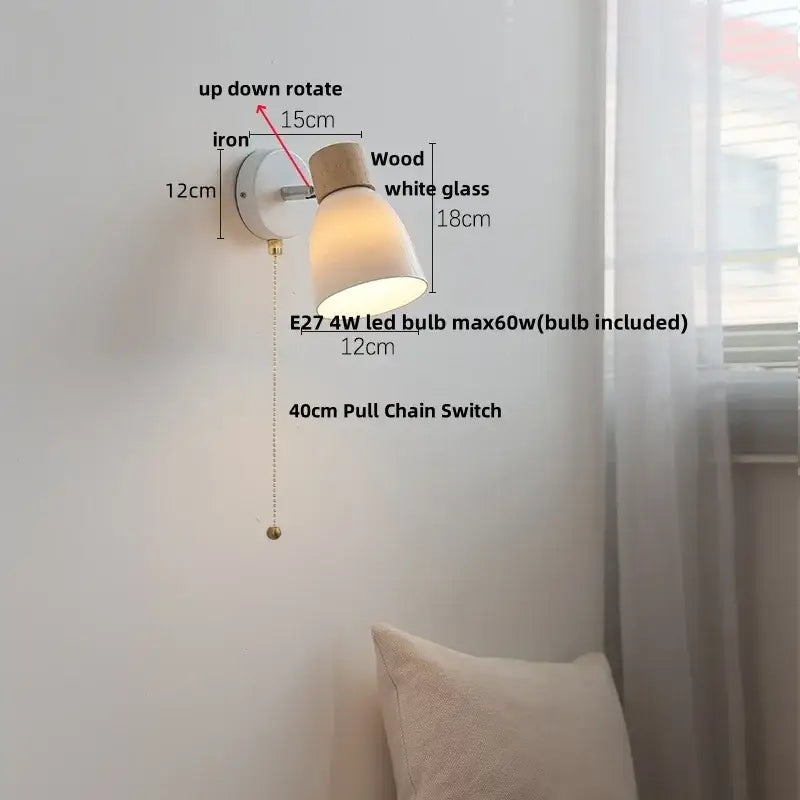 Wood Ribbed Wall Sconce