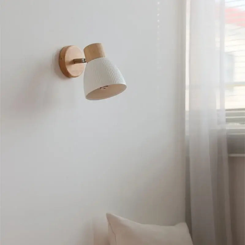 Wood Ribbed Wall Sconce