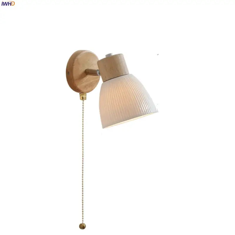 Wood Ribbed Wall Sconce