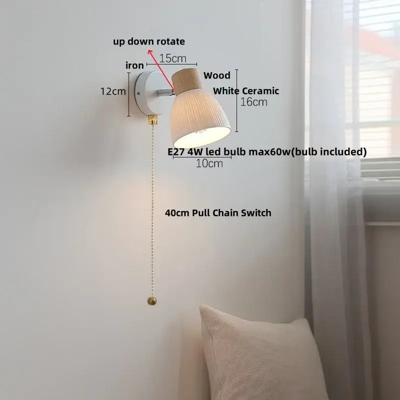 Wood Ribbed Wall Sconce