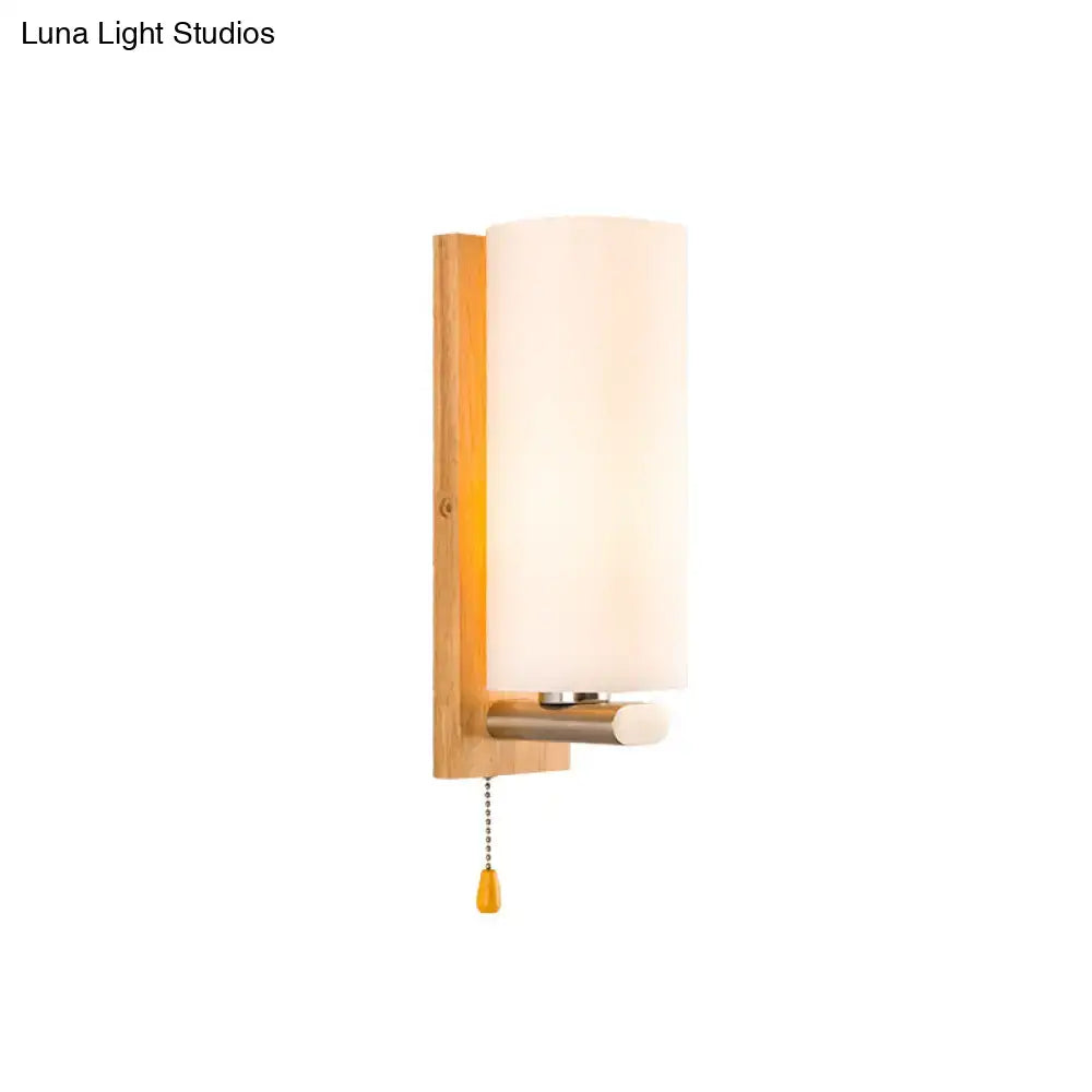 Wood Glass Wall Sconce