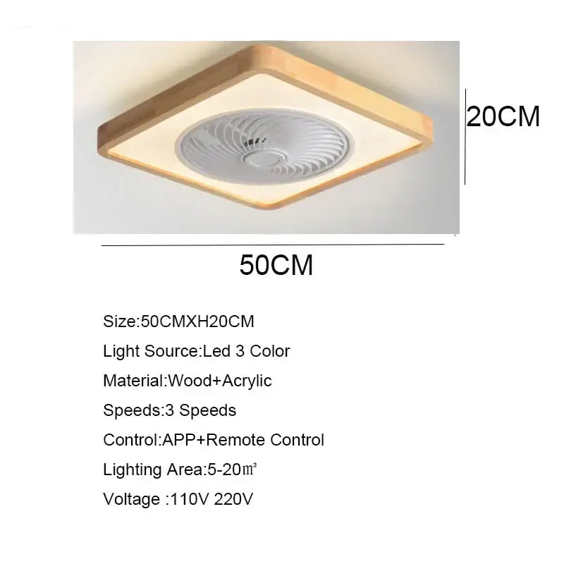 Wood LED Ceiling Fan