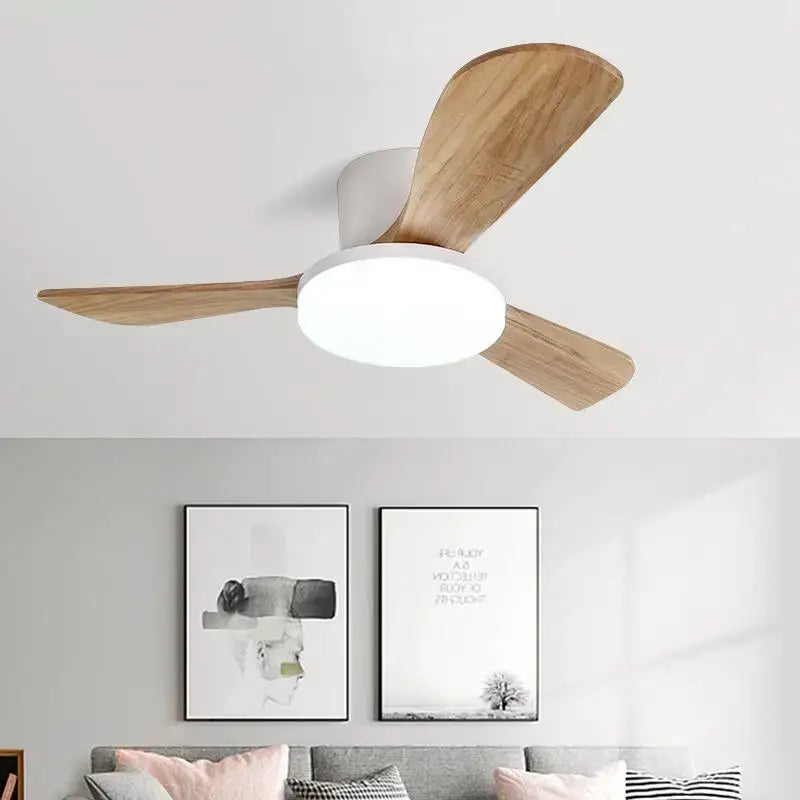 Wood 52-Inch Quiet Ceiling Fan Light