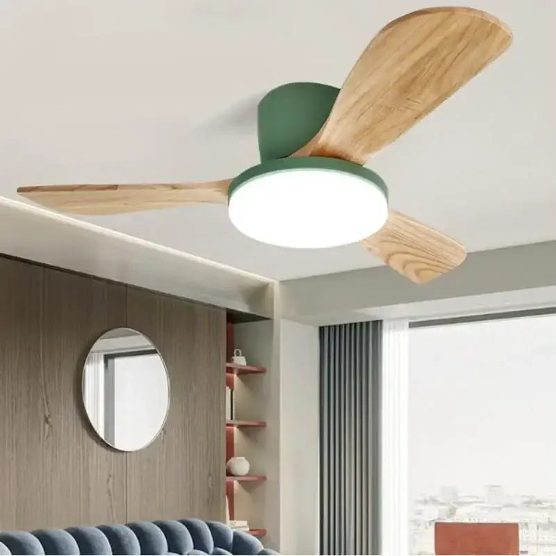 Wood 52-Inch Quiet Ceiling Fan Light