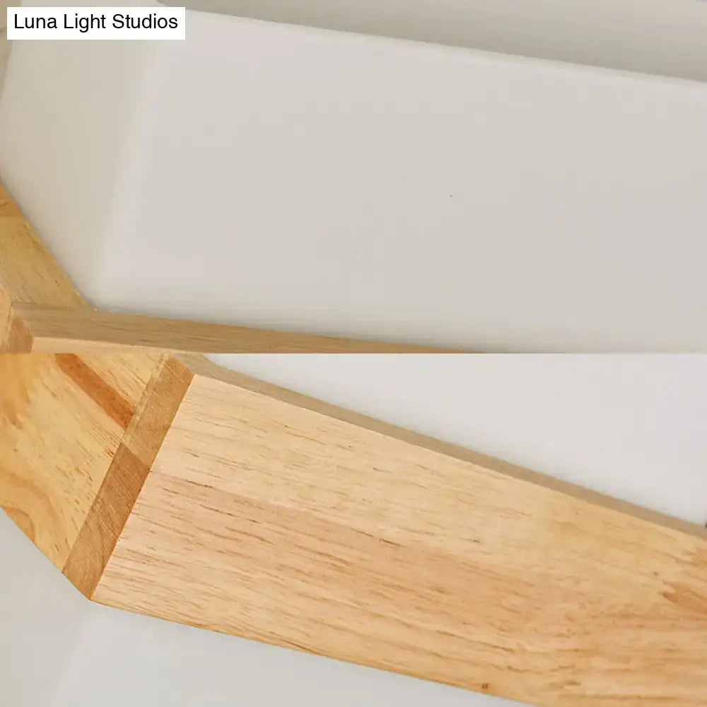 Wood Glass Milk-Shade Wall Sconce