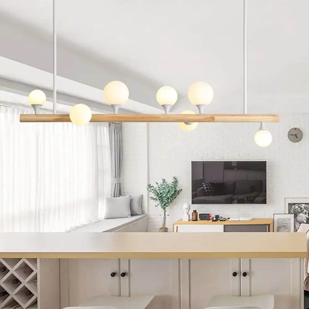 Wood Globe Island Light