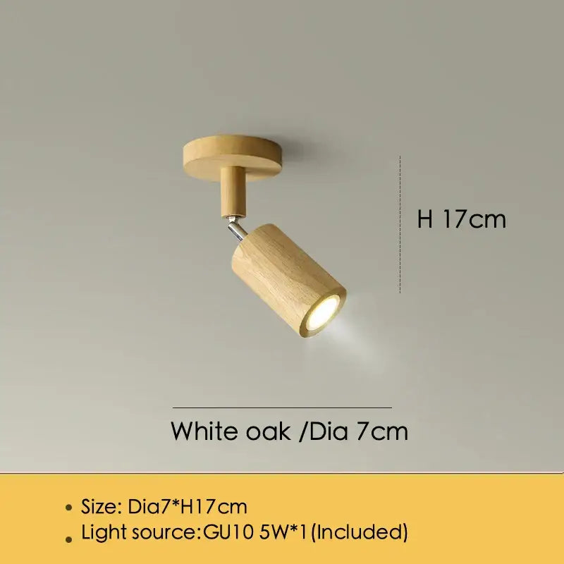 Wood Adjustable Ceiling Lamp
