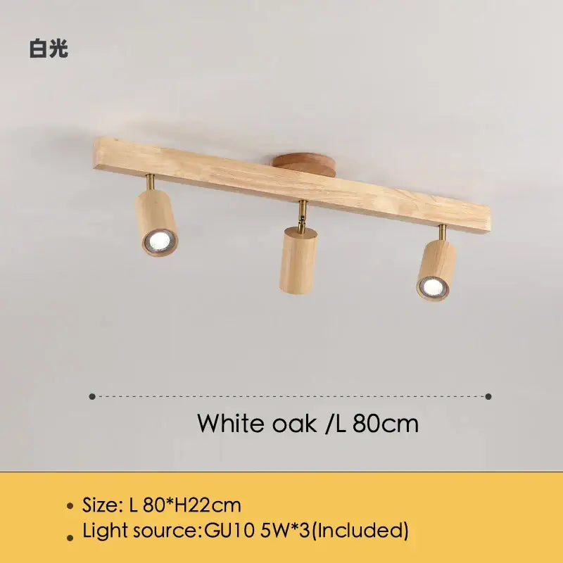 Wood Adjustable Ceiling Lamp