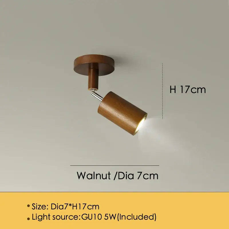 Wood Adjustable Ceiling Lamp