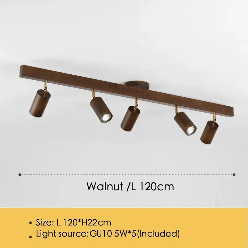 Wood Adjustable Ceiling Lamp