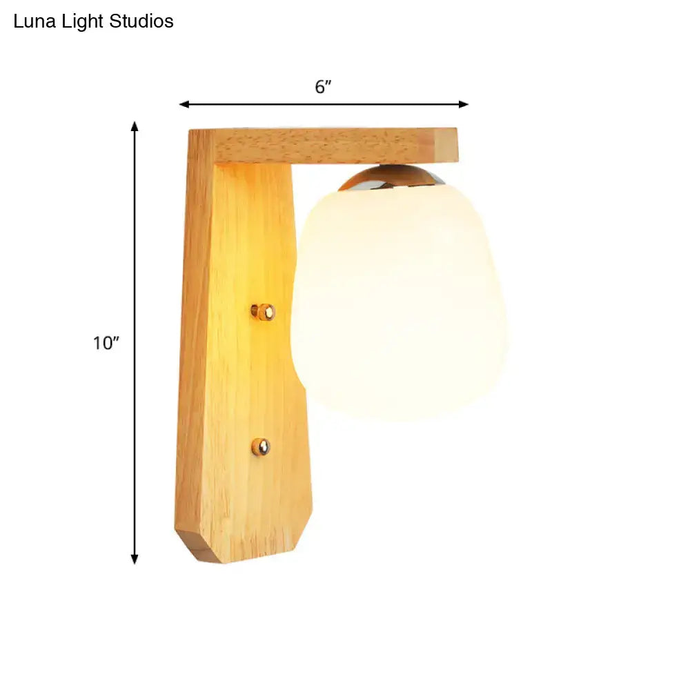 Wooden Globe Wall Lamp